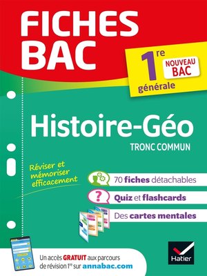 cover image of Fiches bac Histoire-Géographie 1re générale